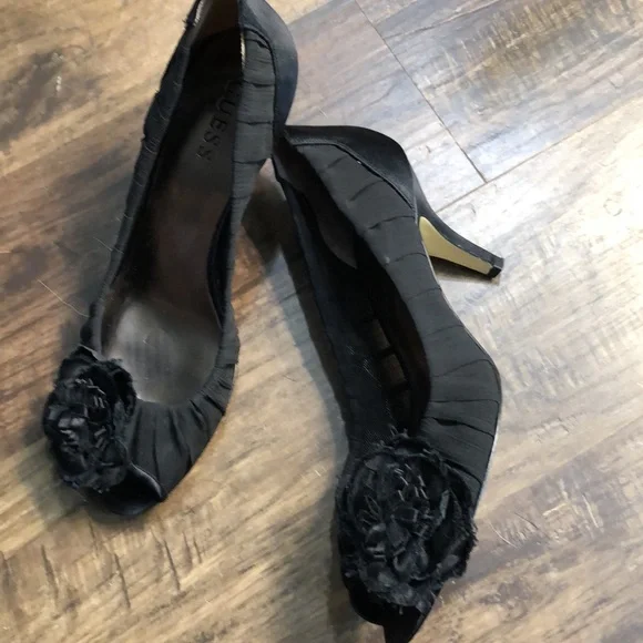 Guess Peep Toe Black Heel - Picture 2 of 8